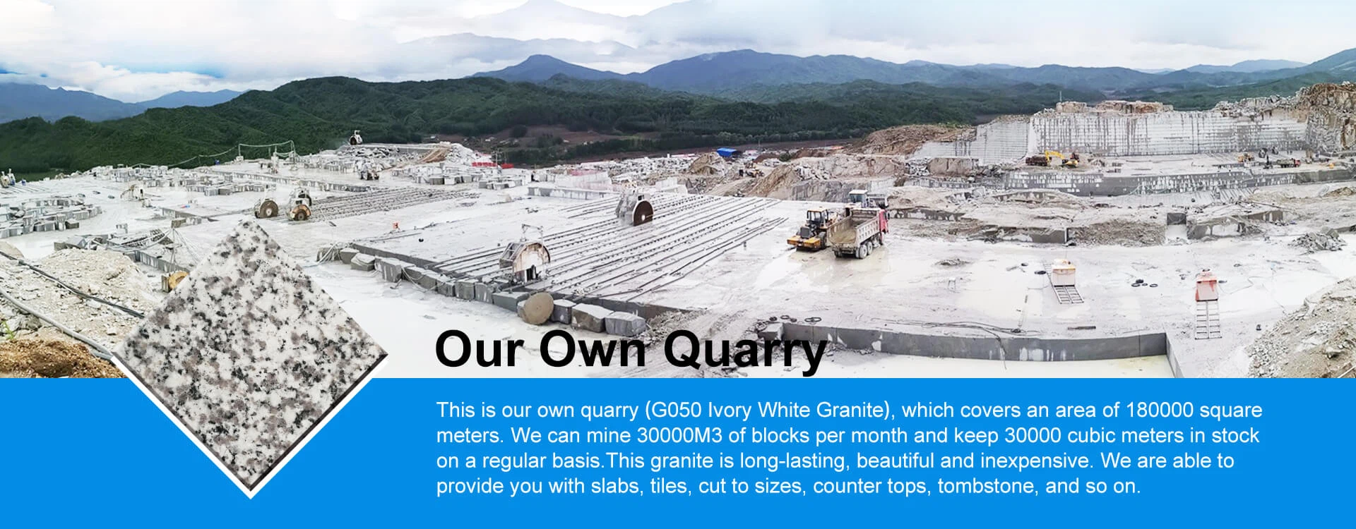 Our Own Quarry of Jilin White Granite