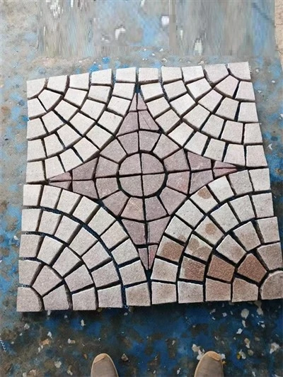 Graniet geplaveide stenen mesh Cobblestone Pavers